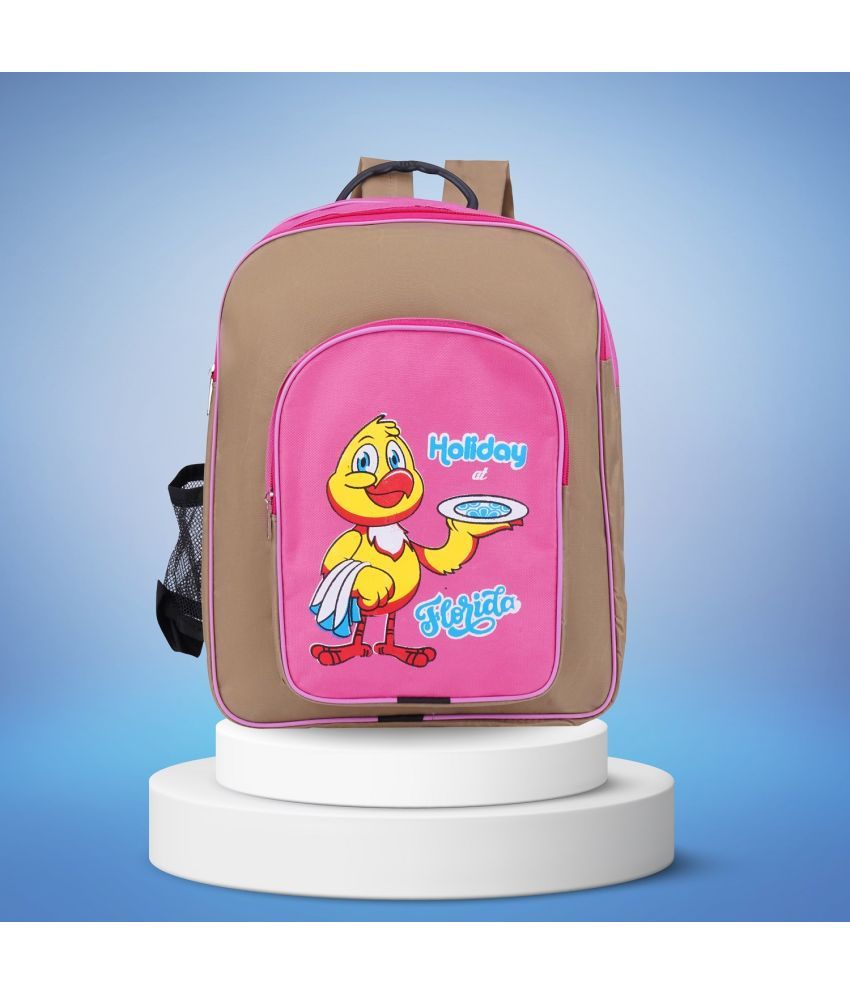     			KP Pink Polyester Backpack For Kids