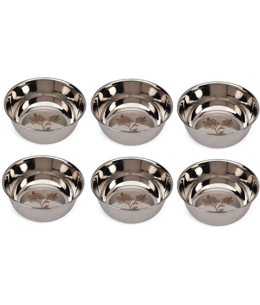     			LEROYAL Designer Bowl Stainless Steel Vegetable Bowl 200 mL ( Set of 6 )