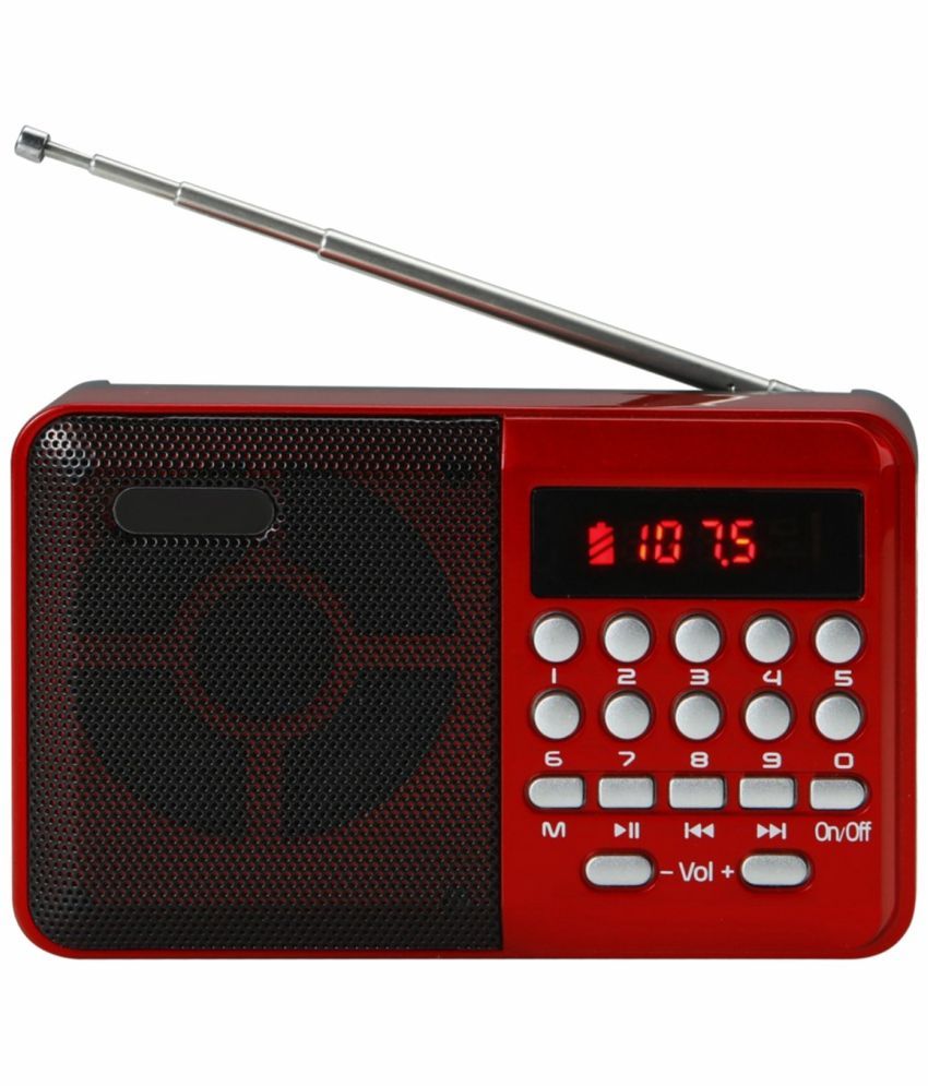     			Neo N46 SAREGAMA RADIO 5 W Bluetooth Speaker Bluetooth V 5.2 with USB Playback Time 4 hrs Red