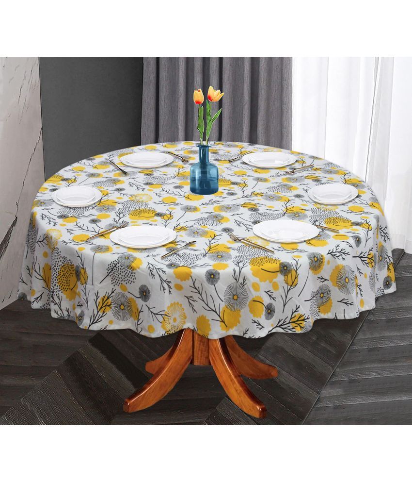     			Oasis Hometex Printed Cotton 6 Seater Round Table Cover ( 152 x 152 ) cm Pack of 1 Multicolor