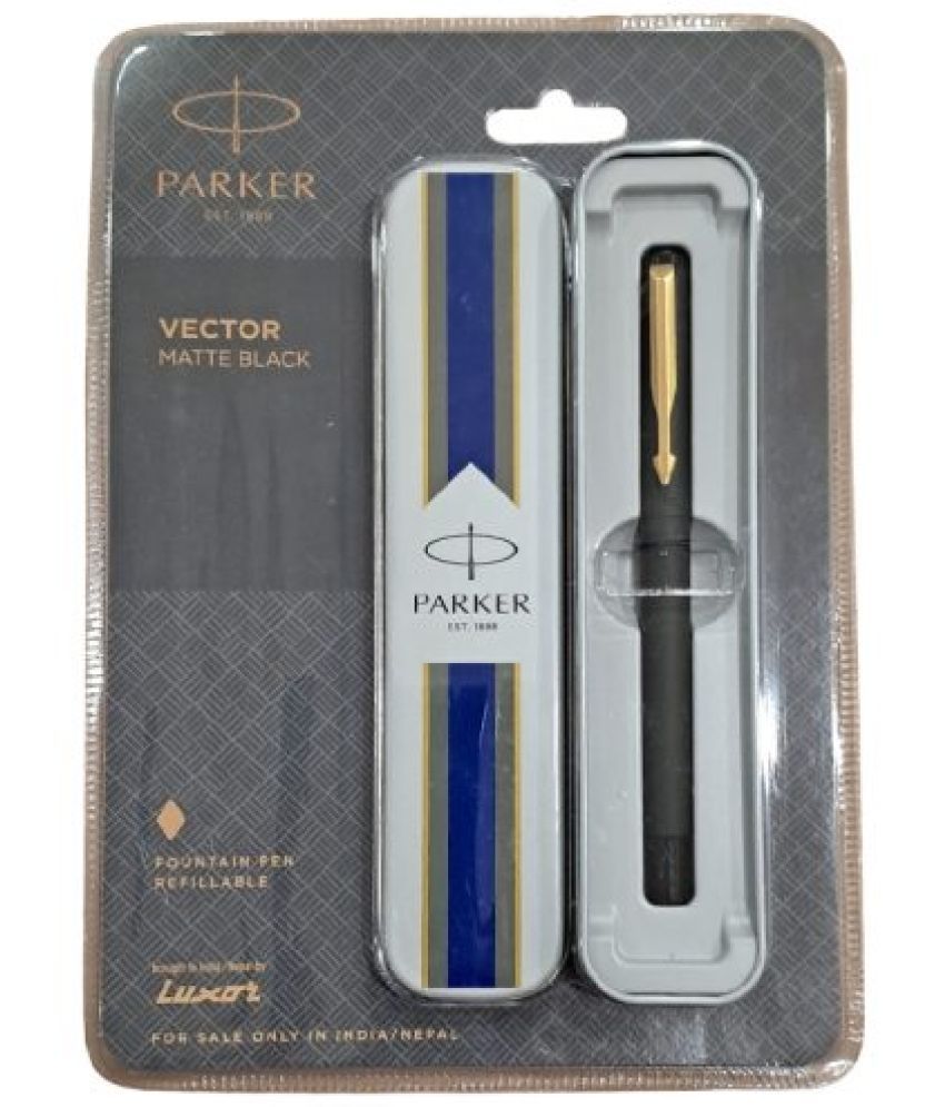     			Parker Vector Matte Black Gt Fountain Pen Fine