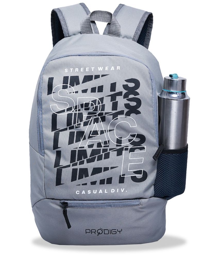     			Prodigy Grey Polyester Backpack ( 25 Ltrs )