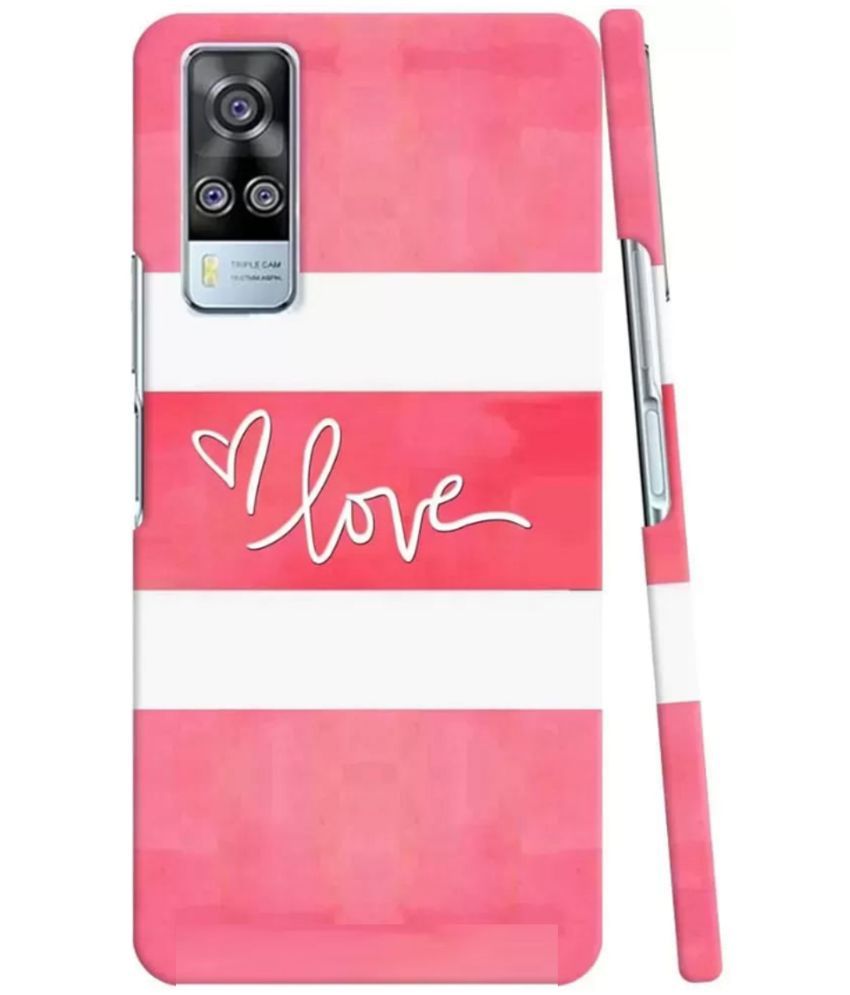     			T4U THINGS4U Pink Printed Back Cover Polycarbonate Compatible For Vivo Y53S ( Pack of 1 )