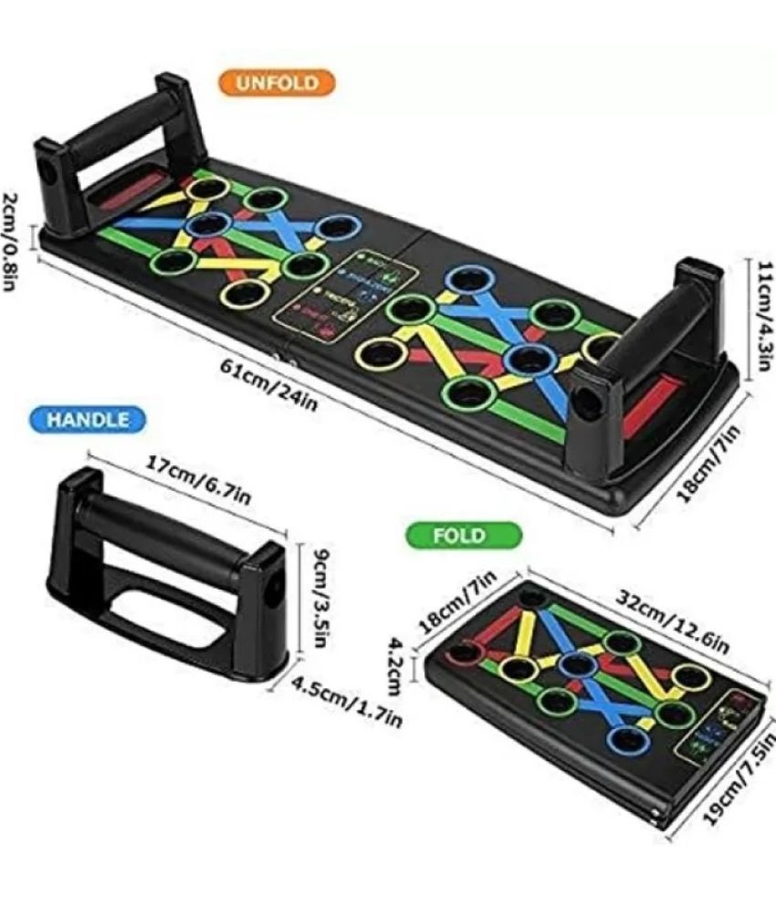     			YUPLITE 15IN1 Pushup Board With Cushioned Grip Handles for Body Building Push Up Bar Floor Training Bar