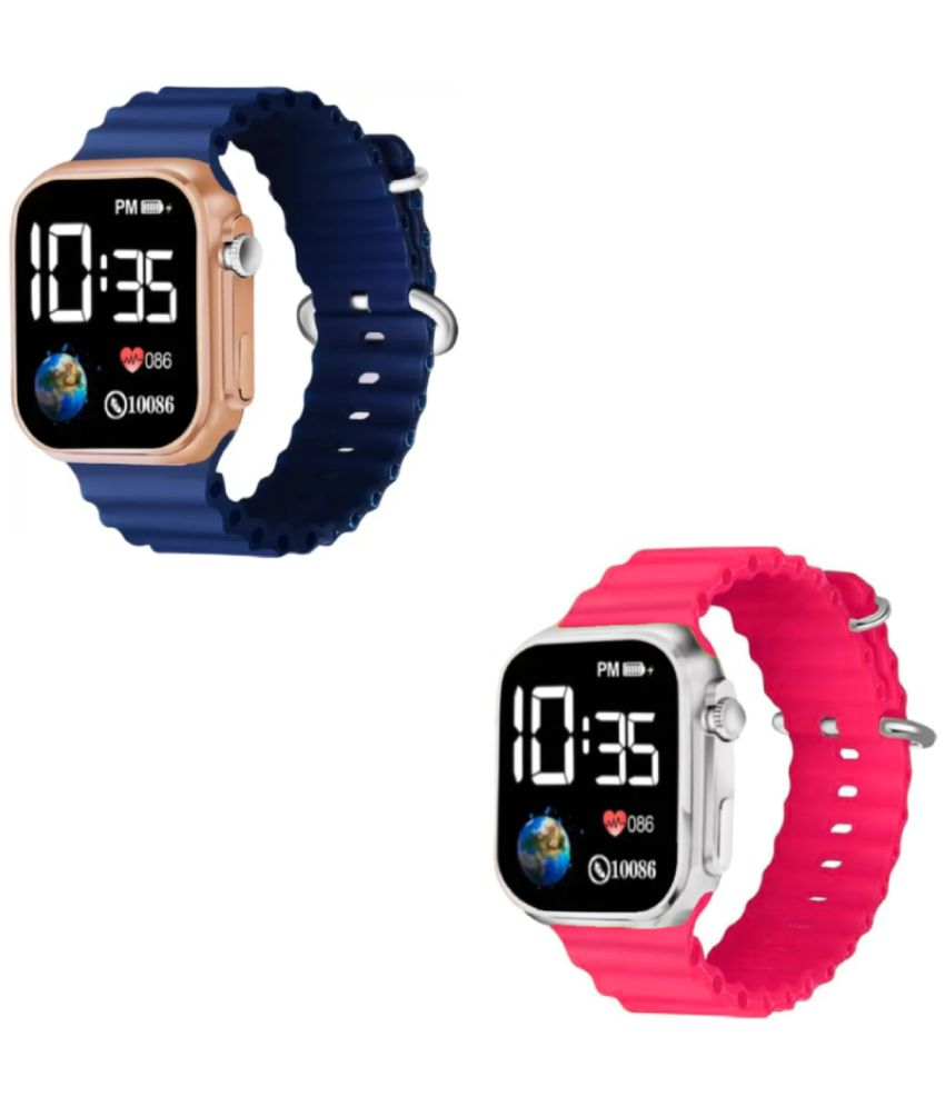     			DECLASSE Rose Gold Dial Digital Boys Watch ( Pack Of 2 )