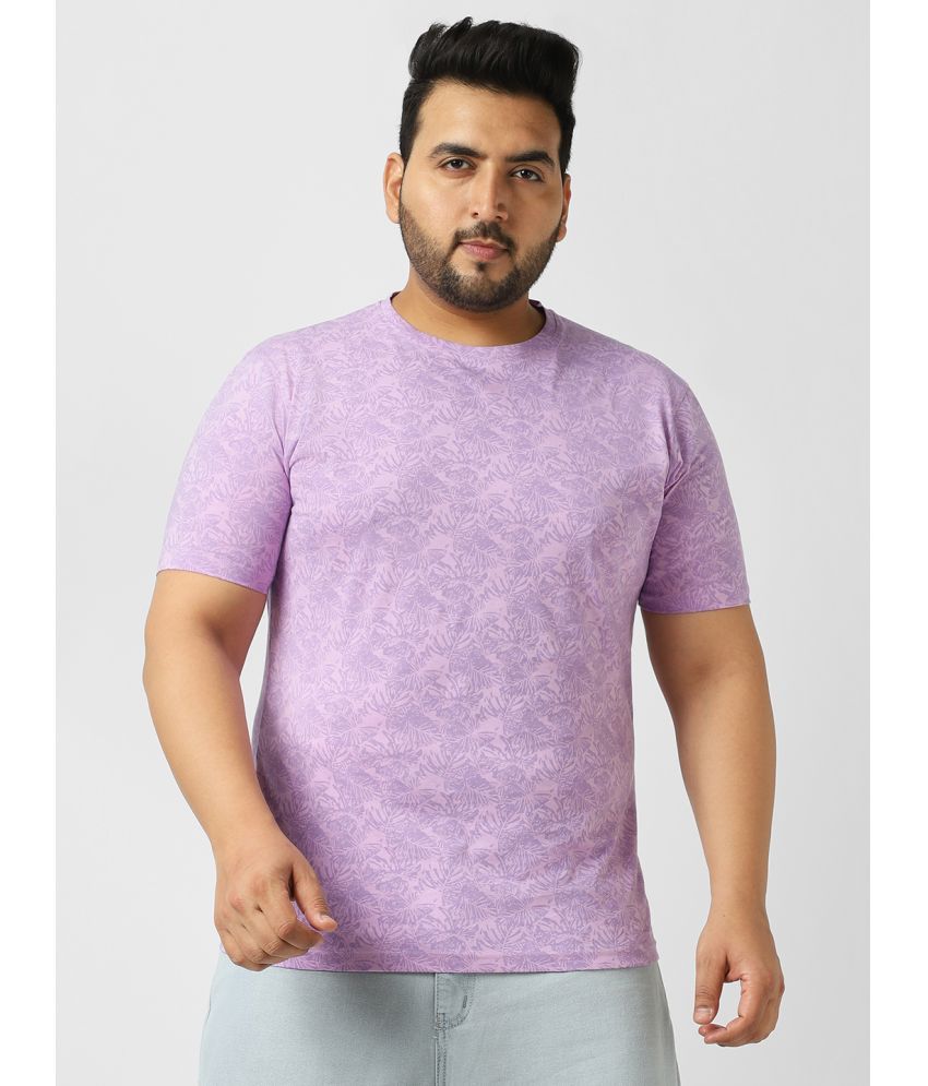     			Urbano Plus 100% Cotton Regular Fit Printed Half Sleeves Men's T-Shirt - Purple ( Pack of 1 )