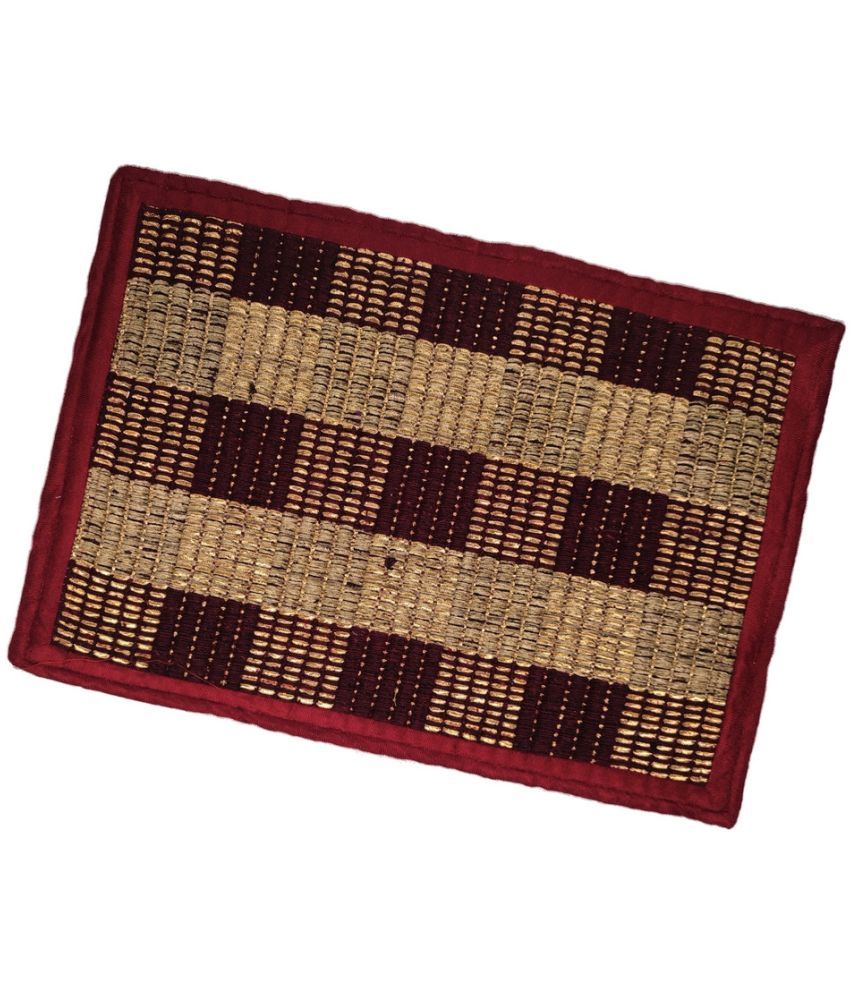     			ADIRNY - Regular Cotton Door Mat ( 59 X 39 cm ) Single - Maroon