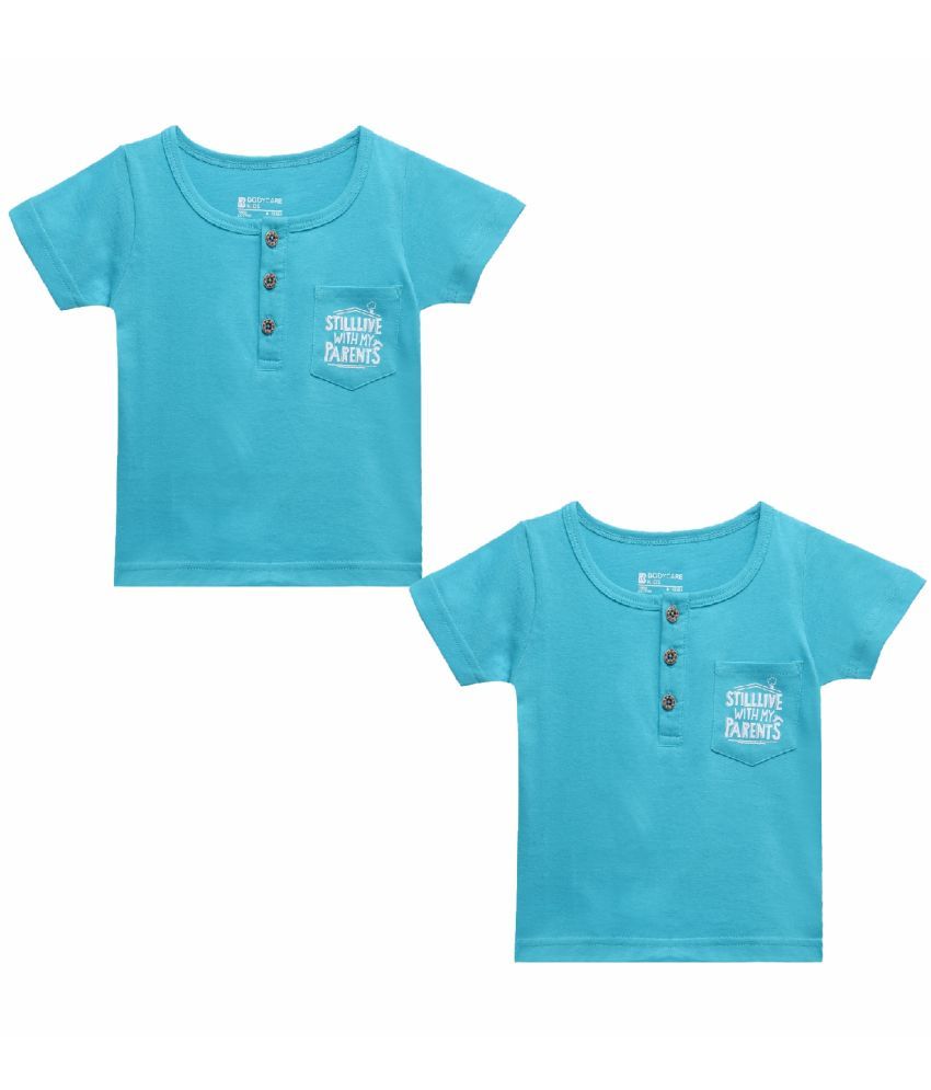     			Bodycare Pack of 2 Boys Cotton Blend T-Shirt ( Sea Green )