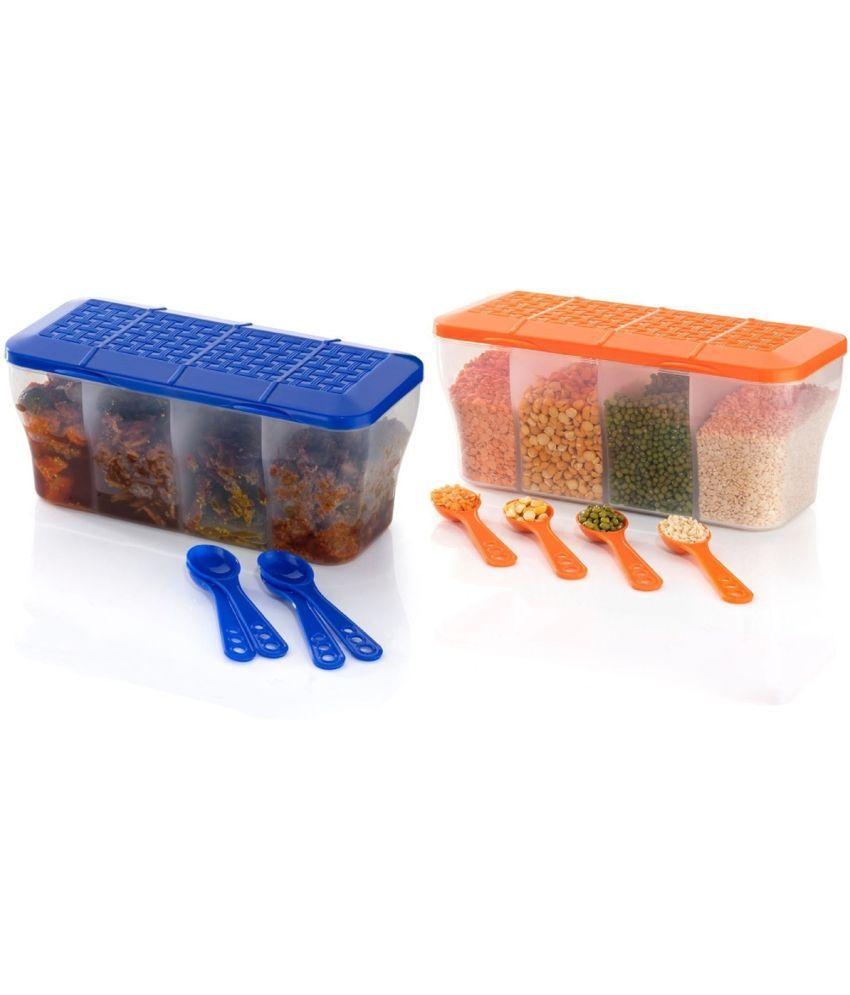     			Dark Sun Kitchenware Dal/Masala/Vegetable Plastic Multicolor Pickle Container ( Set of 2 )