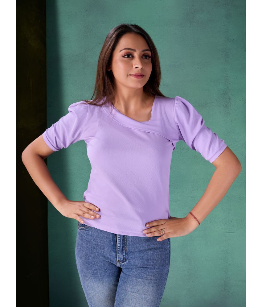     			Fashionfricks Purple Polyester Women's Crop Top ( Pack of 1 )