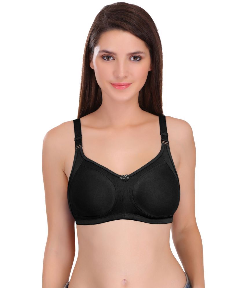     			Featherline Black Cotton Blend Non Padded Women's Everyday Bra ( Pack of 1 )