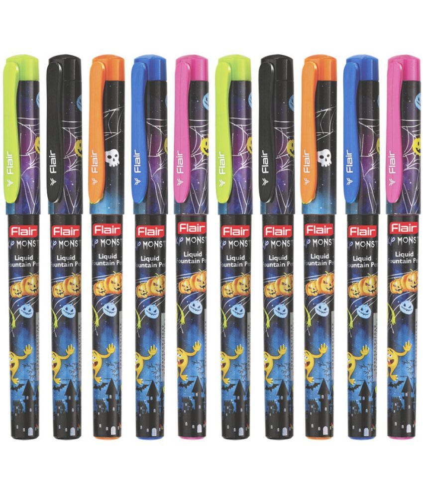     			Flair Multicolor Fine Line Fountain Pen ( Pack of 10 )