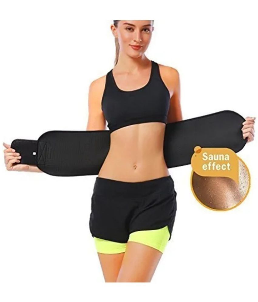     			HORSE FIT Sweat Slim Belt for Men and Women, Sauna Waist Trainer for Belly Fat Burning, Tummy Belt Shapewear for Healthy, Weight Loss, Lower Back Posture (Free Size)