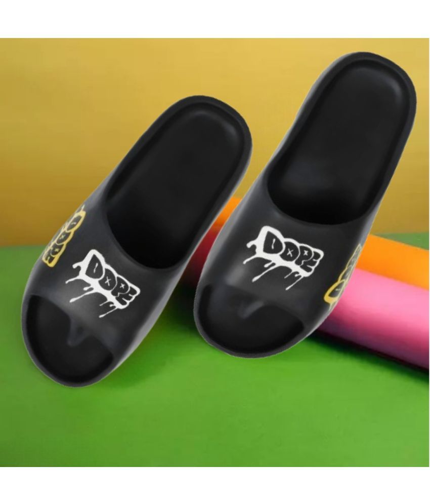     			Jootiyapa Black Men's Slide Flip Flop