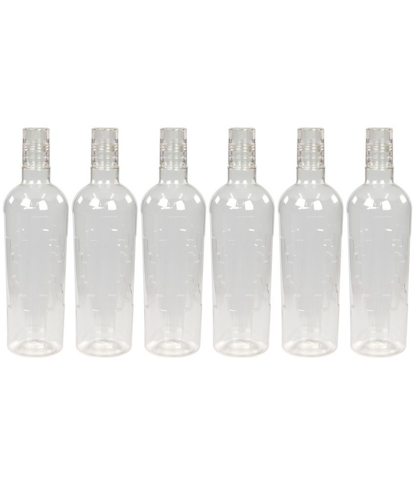     			PearlPet Transparent Plastic Water Bottle 1000 mL ( Set of 6 )