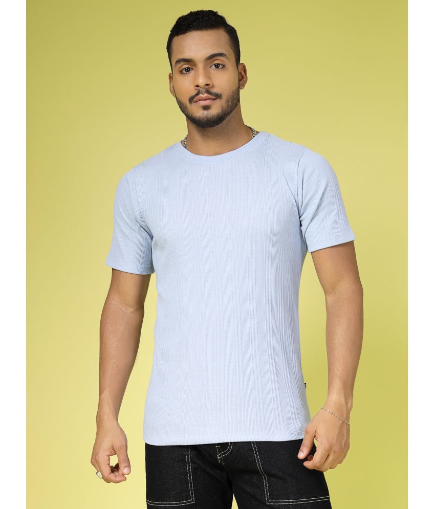     			Rigo Cotton Slim Fit Striped Half Sleeves Men's T-Shirt - Light Blue ( Pack of 1 )