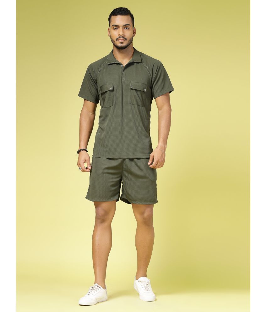     			Rigo Dark Green Polyester Relaxed Fit Men's Tracksuit ( Pack of 1 )