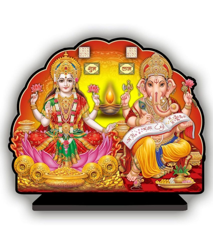     			Saf Wood Laxmi Ganesh Idol ( 23 cm )