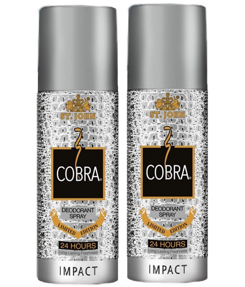     			St. John Cobra Impact 150ml *2 Long Lasting Deodorant Spray for Men 150 ml ( Pack of 2 )