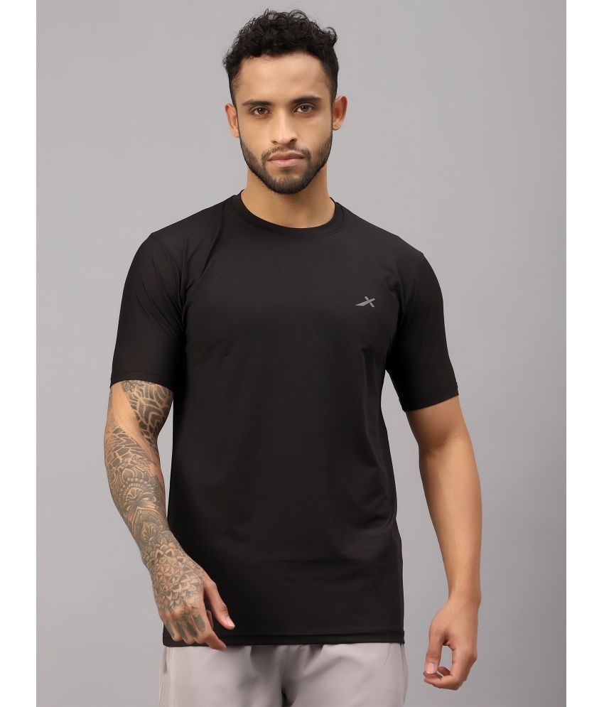     			Vector X Black Polyester Regular Fit Men's Sports T-Shirt ( Pack of 1 )