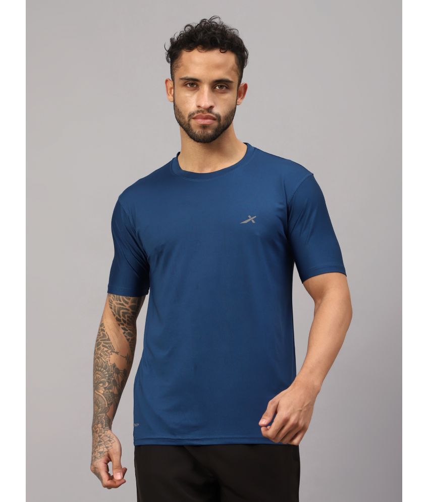     			Vector X Navy Polyester Regular Fit Men's Sports T-Shirt ( Pack of 1 )