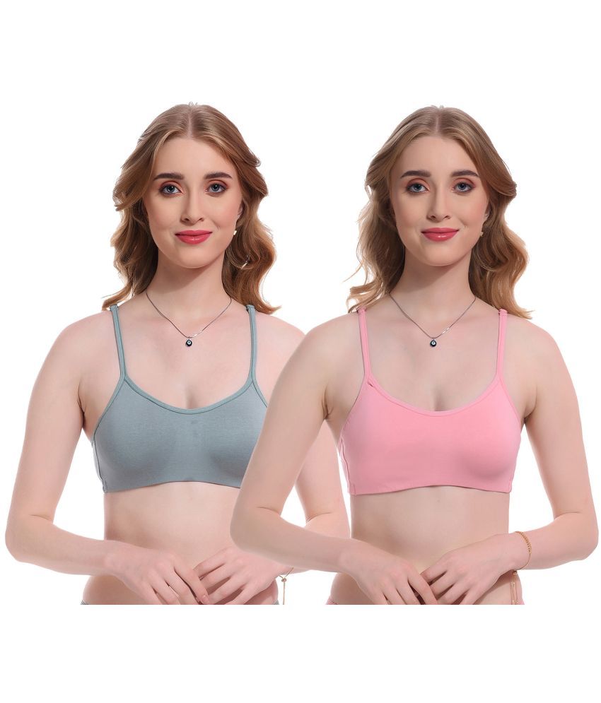     			Viral Girl Blue Lycra Non Padded Women's T-Shirt Bra ( Pack of 2 )