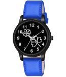 KIARVI GALLERY Blue Leather Analog Womens Watch