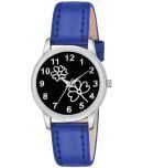 KIARVI GALLERY Blue Leather Analog Womens Watch