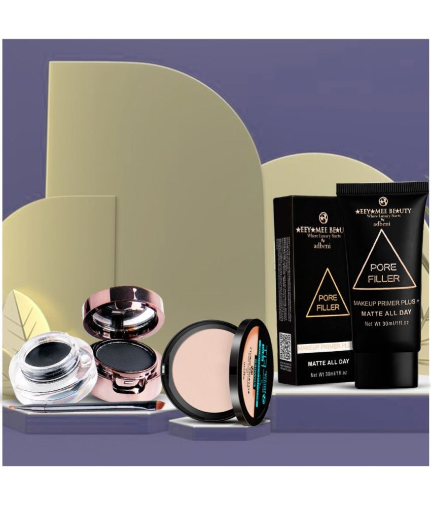     			Adbeni Glam Essentials Trio, Compact Powder, Face Primer & Gel Eyeliner