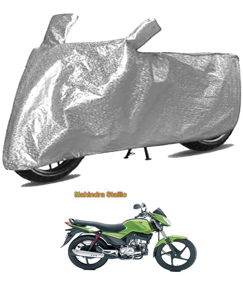     			GOLDKARTZ Bike Body Cover for Mahindra Stallio ( Pack of 1 ) , Silver