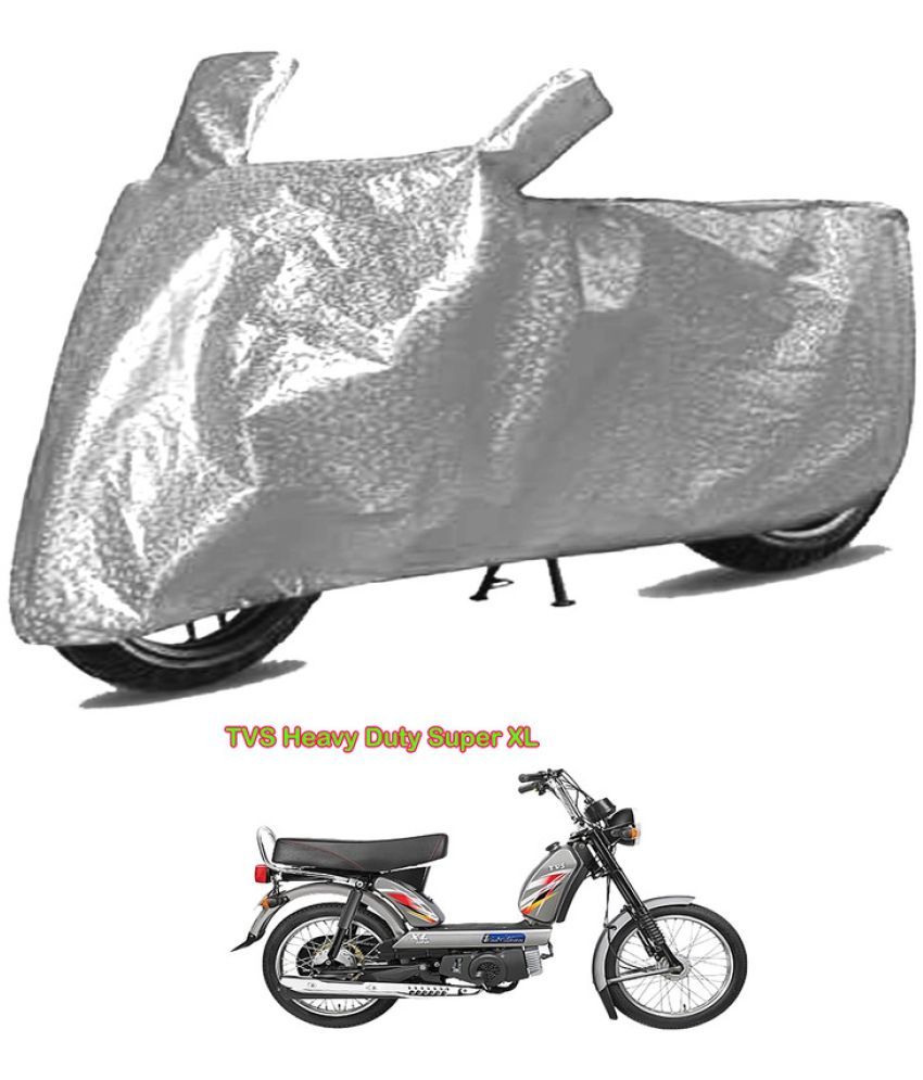     			GOLDKARTZ Bike Body Cover for TVS Heavy Duty Super XL ( Pack of 1 ) , Silver