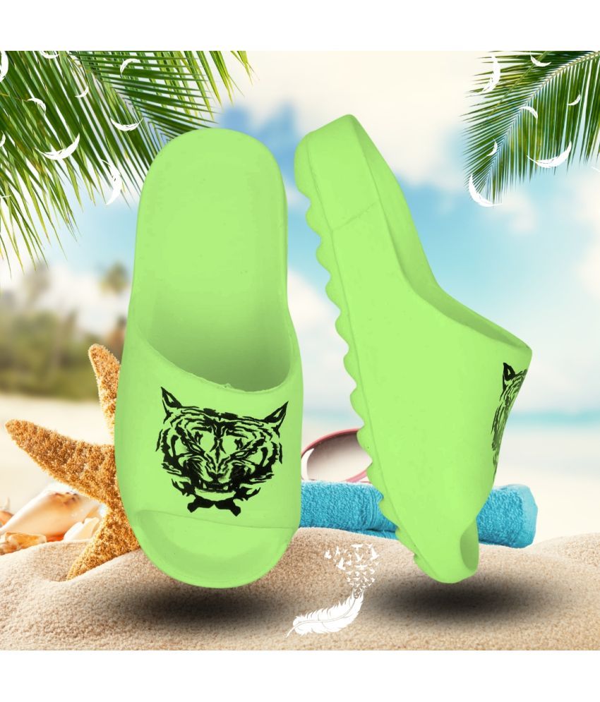     			Jootiyapa Green Men's Slide Flip Flop