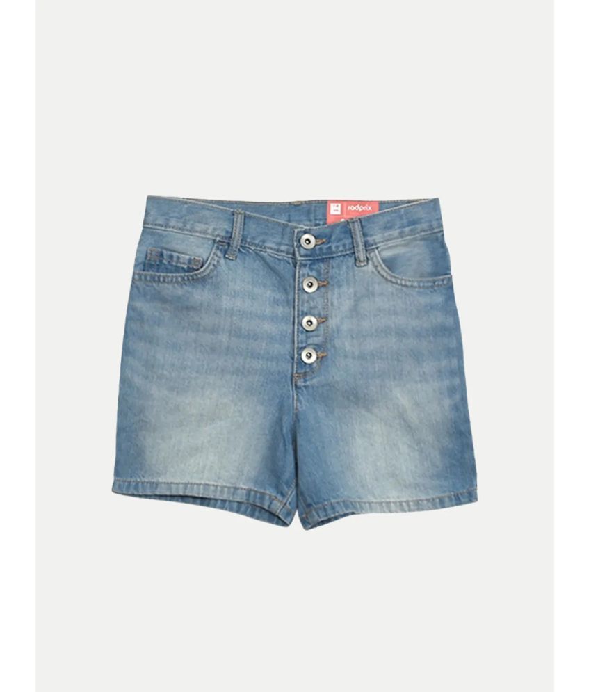     			Radprix - Light Blue Denim Girls Shorts ( Pack of 1 )