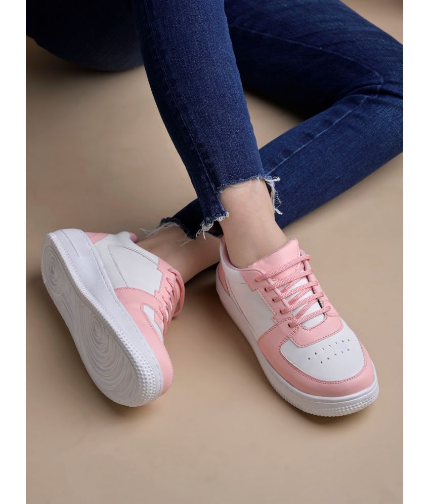     			Shoetopia Pink Women's Sneakers