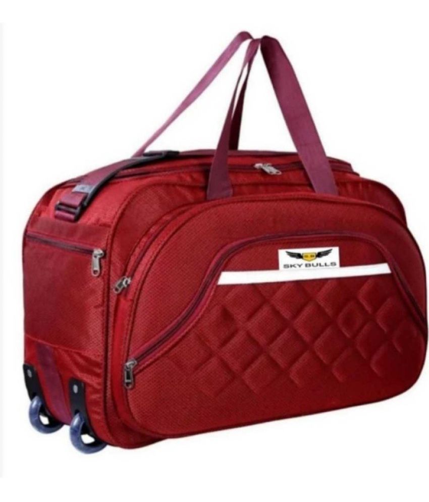     			Sky Bulls 40 Ltrs Red Fabric Duffle Trolley