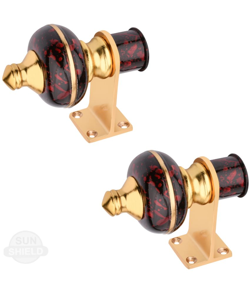     			Sun Shield Multi Color Wrought Iron Single Rod Bracket ( Pack of 2 )