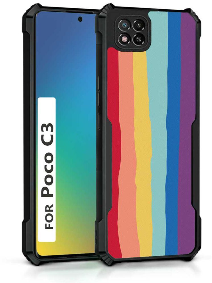     			COBERTA Multicolor Printed Back Cover Polycarbonate Compatible For POCO C3 ( Pack of 1 )