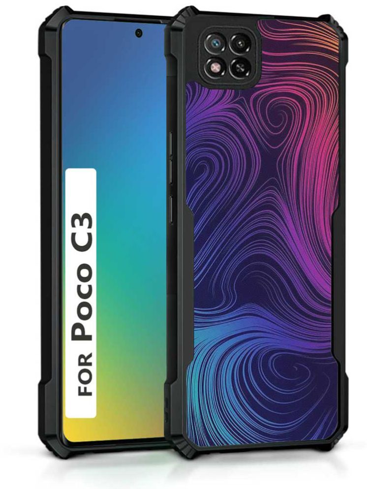     			COBERTA Multicolor Printed Back Cover Polycarbonate Compatible For POCO C3 ( Pack of 1 )