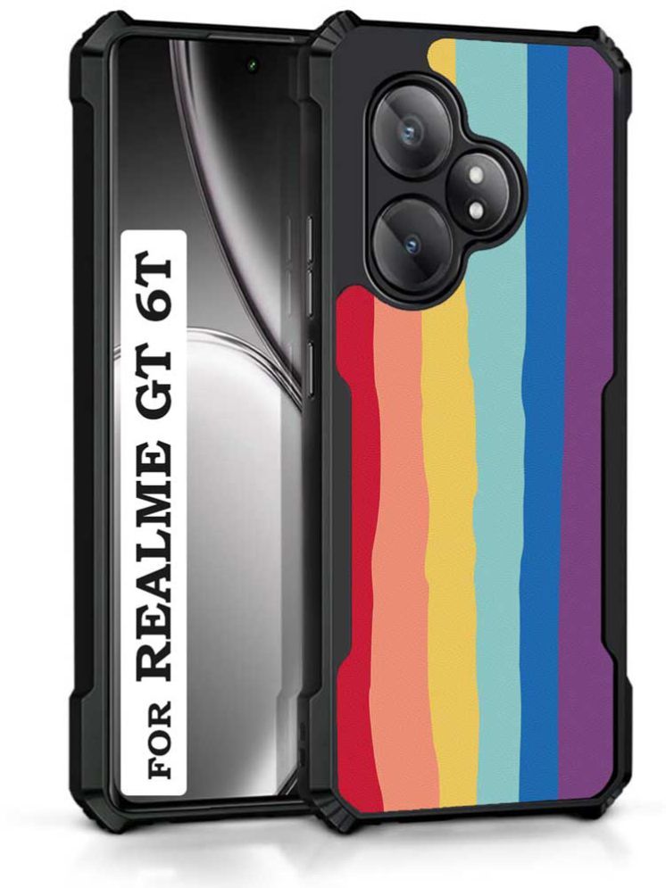     			COBERTA Multicolor Printed Back Cover Polycarbonate Compatible For Realme GT 6T 5G ( Pack of 1 )