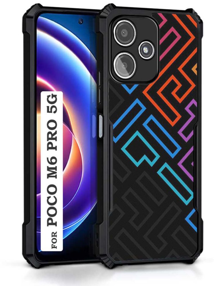     			COBERTA Multicolor Printed Back Cover Polycarbonate Compatible For Poco M6 Pro ( Pack of 1 )