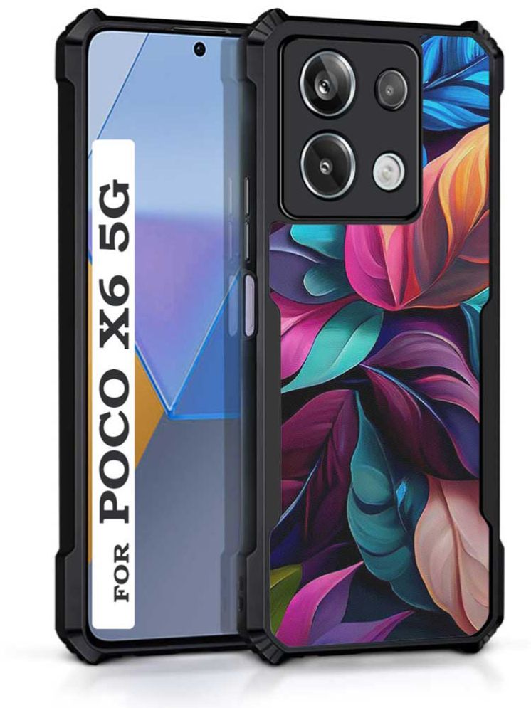     			COBERTA Multicolor Printed Back Cover Polycarbonate Compatible For Poco X6 5G ( Pack of 1 )