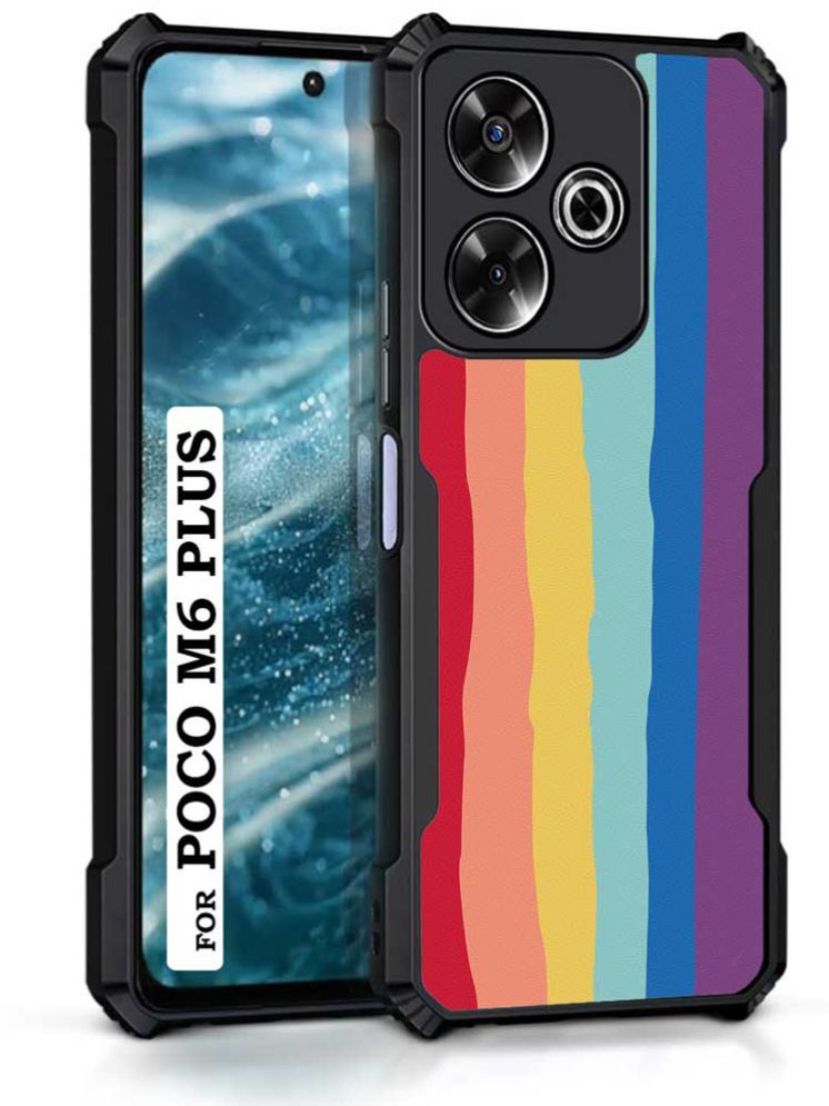     			COBERTA Multicolor Printed Back Cover Polycarbonate Compatible For Poco M6 Plus 5G ( Pack of 1 )