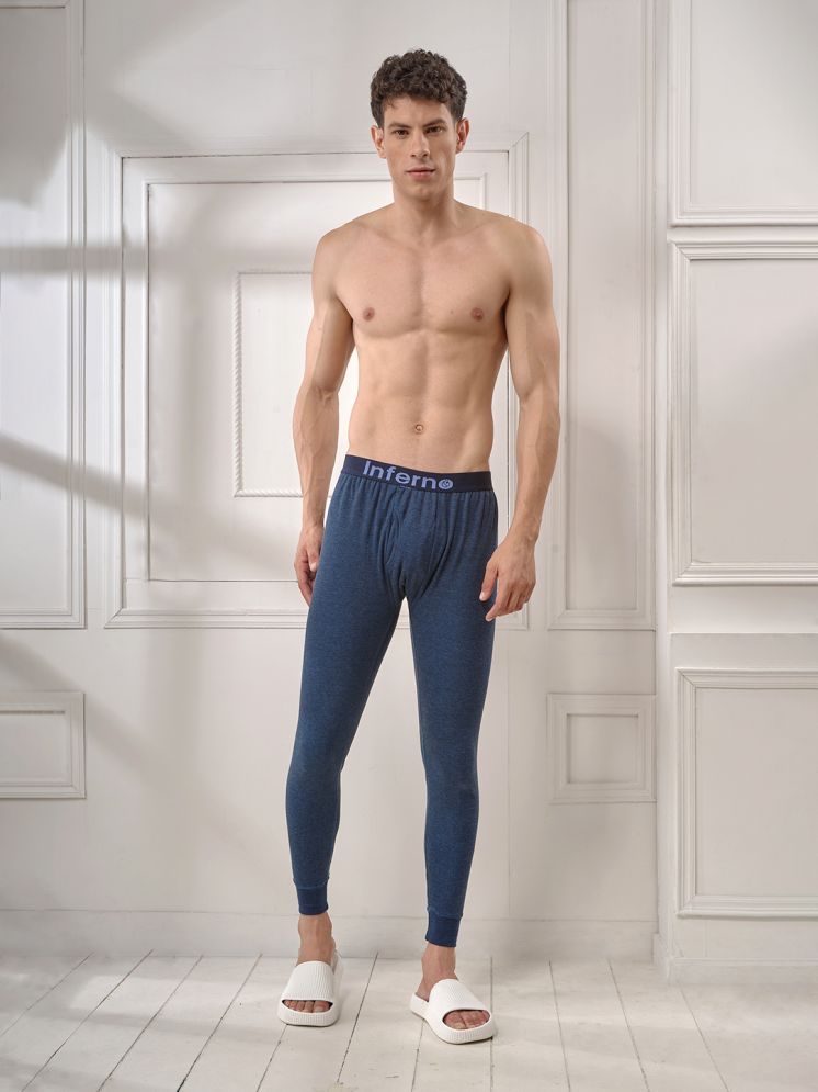     			Lux Inferno Pack of 1 Cotton Blend Thermal Bottoms For Men's ( Blue )