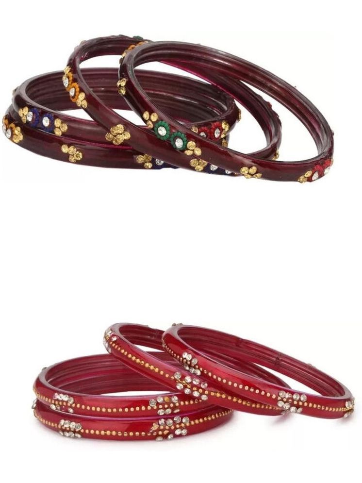     			Somil Multicolor Bangle Set ( Pack of 8 )