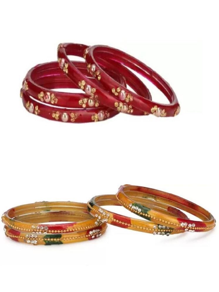     			Somil Multicolor Bangle Set ( Pack of 8 )