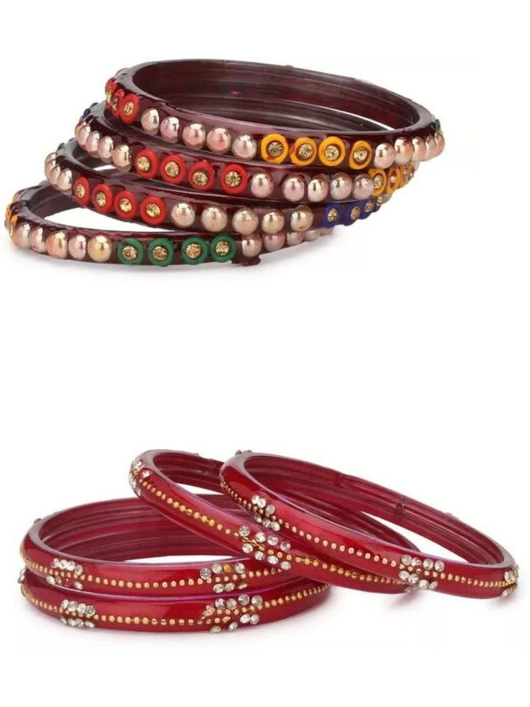     			Somil Multicolor Bangle Set ( Pack of 8 )