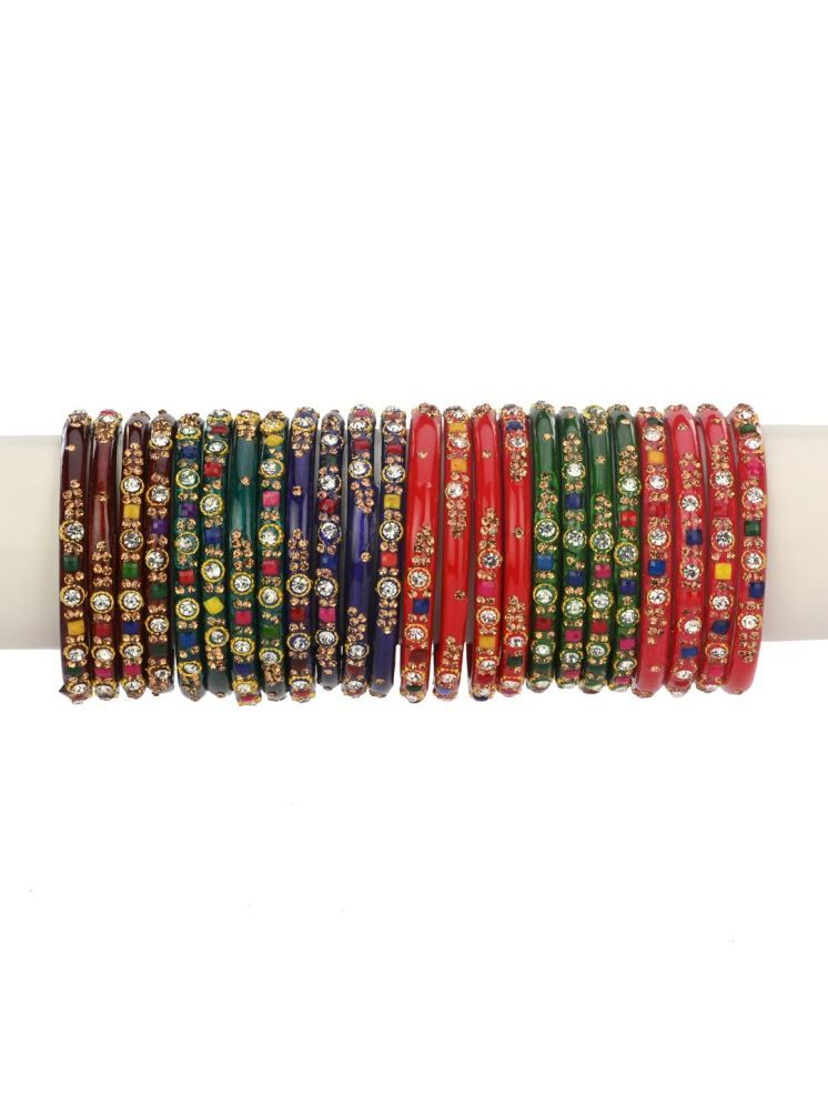     			Somil Multicolor Bangle Set ( Pack of 24 )