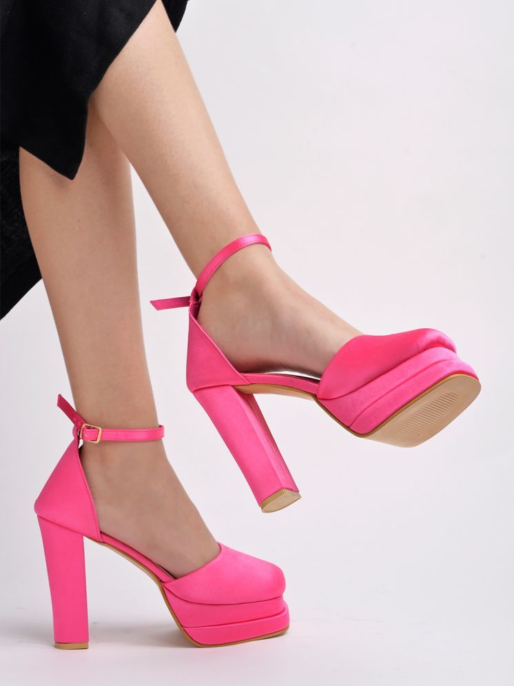     			Stylestry Pink Women's Sandal Heels