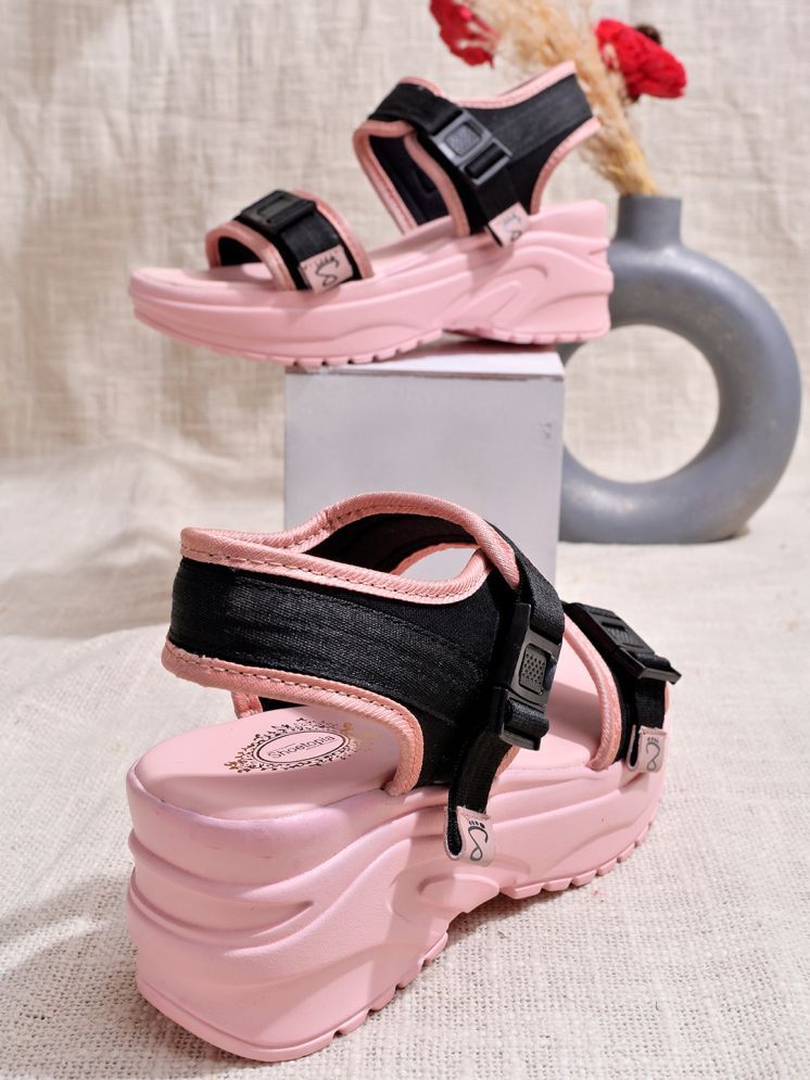     			Stylestry Pink Women's Sandal Heels