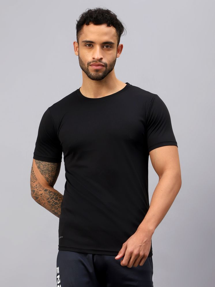     			Vector X Black Polyester Regular Fit Men's Sports T-Shirt ( Pack of 1 )